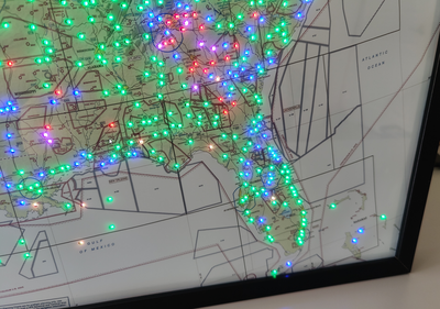I built an 1827 LED map, video and pictures attached – Build Techniques ...
